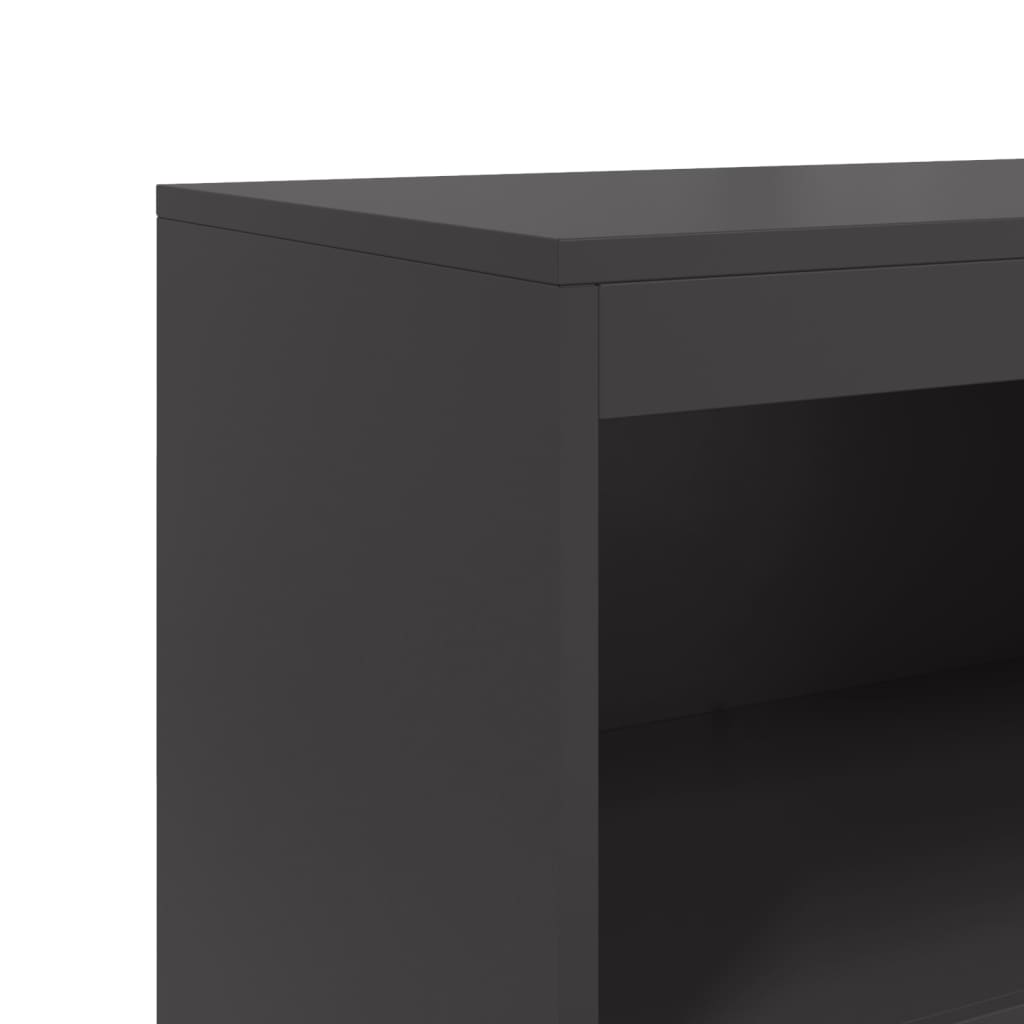 Hoge kast 68,5x38,5x123,5 cm staal zwart is nu te koop bij PeponiXL, paradijselijk wonen!