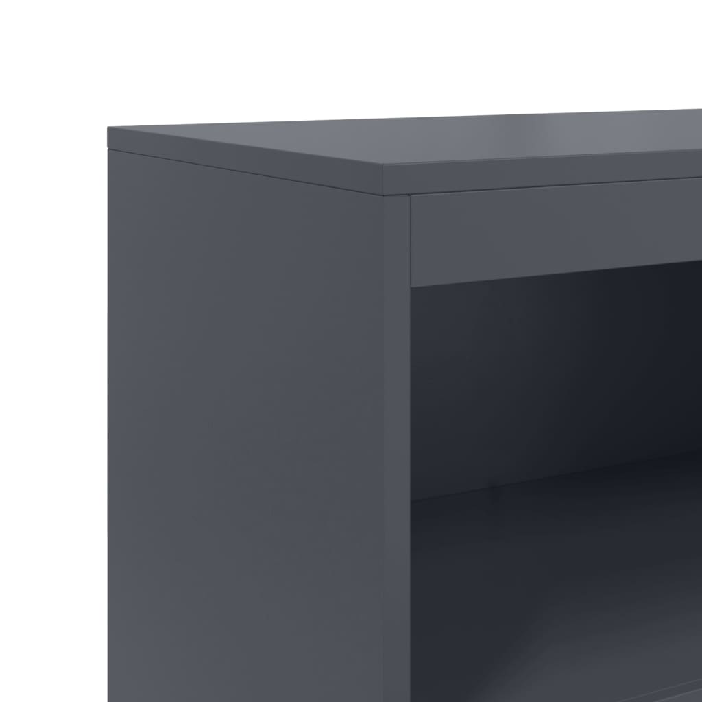 Hoge kast 68,5x38,5x123,5 cm staal antracietkleurig is nu te koop bij PeponiXL, paradijselijk wonen!