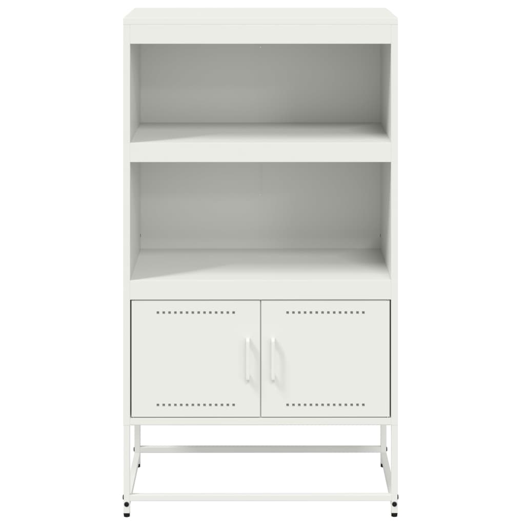 Hoge kast 68,5x38,5x123,5 cm staal wit is nu te koop bij PeponiXL, paradijselijk wonen!