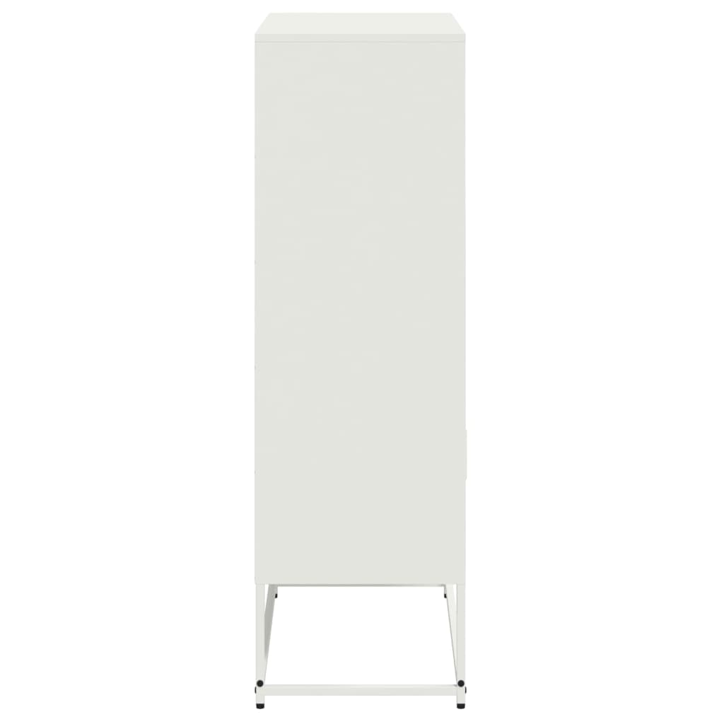 Hoge kast 68,5x38,5x123,5 cm staal wit is nu te koop bij PeponiXL, paradijselijk wonen!