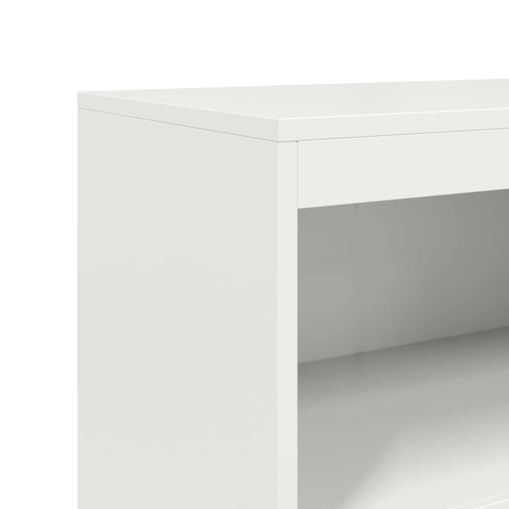 Hoge kast 68,5x38,5x123,5 cm staal wit is nu te koop bij PeponiXL, paradijselijk wonen!
