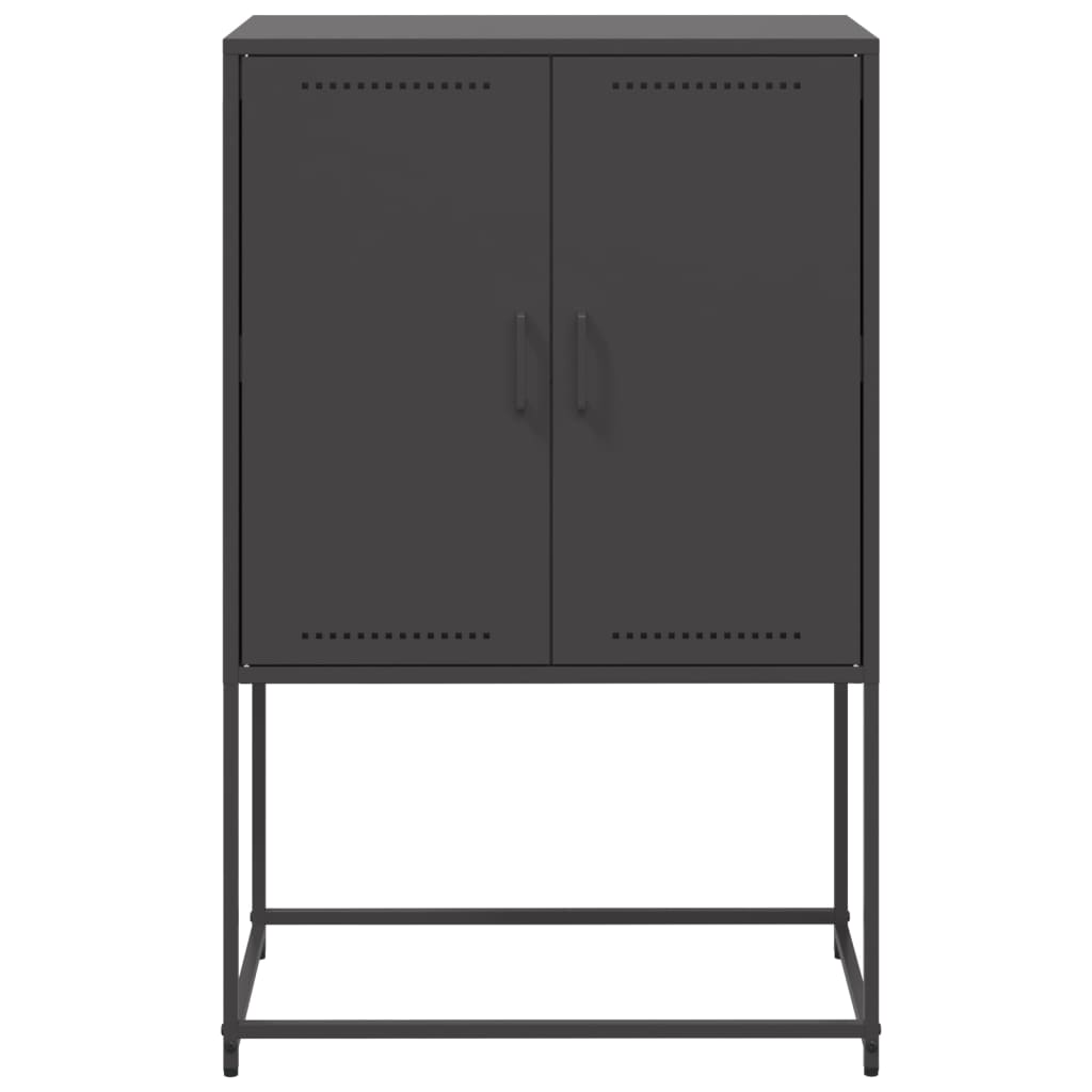 Hoge kast 68,5x38,5x107 cm staal zwart is nu te koop bij PeponiXL, paradijselijk wonen!