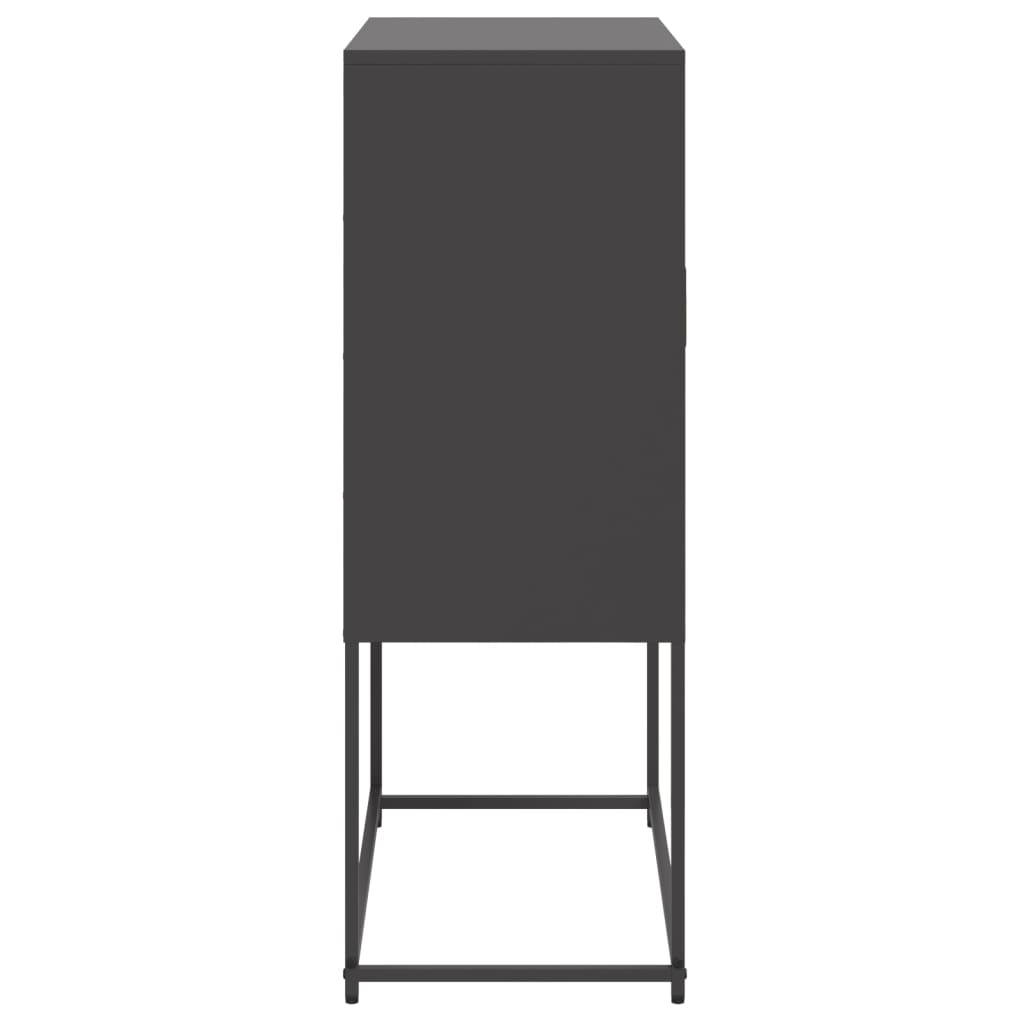 Hoge kast 68,5x38,5x107 cm staal zwart is nu te koop bij PeponiXL, paradijselijk wonen!
