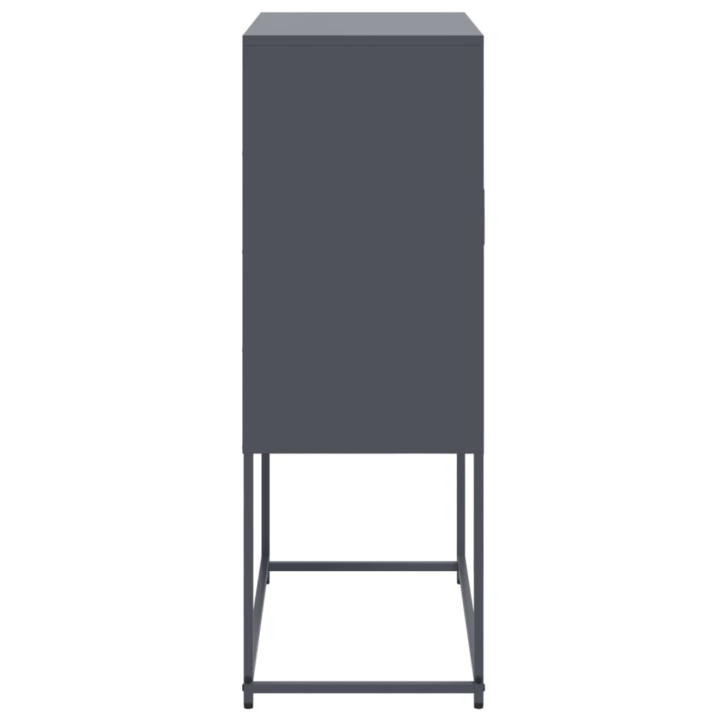 Hoge kast 68,5x38,5x107 cm staal antracietkleurig is nu te koop bij PeponiXL, paradijselijk wonen!