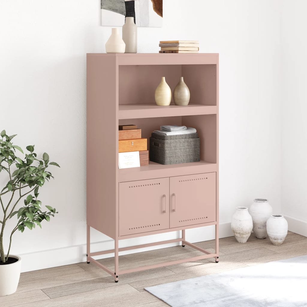 Hoge kast 68,5x38,5x107 cm staal mosterdgeel is nu te koop bij PeponiXL, paradijselijk wonen!