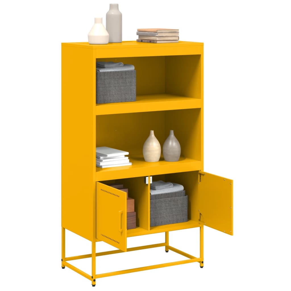 Hoge kast 68,5x38,5x107 cm staal wit is nu te koop bij PeponiXL, paradijselijk wonen!