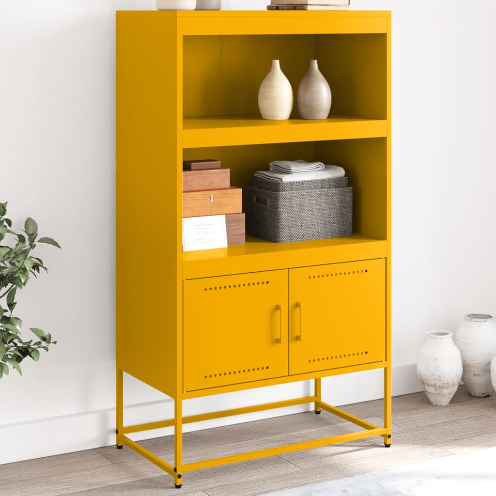 Hoge kast 68,5x38,5x107 cm staal wit is nu te koop bij PeponiXL, paradijselijk wonen!