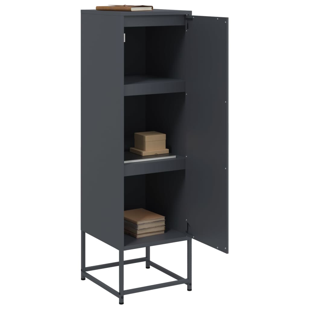 Hoge kast 36x39x123 cm staal antracietkleurig is nu te koop bij PeponiXL, paradijselijk wonen!