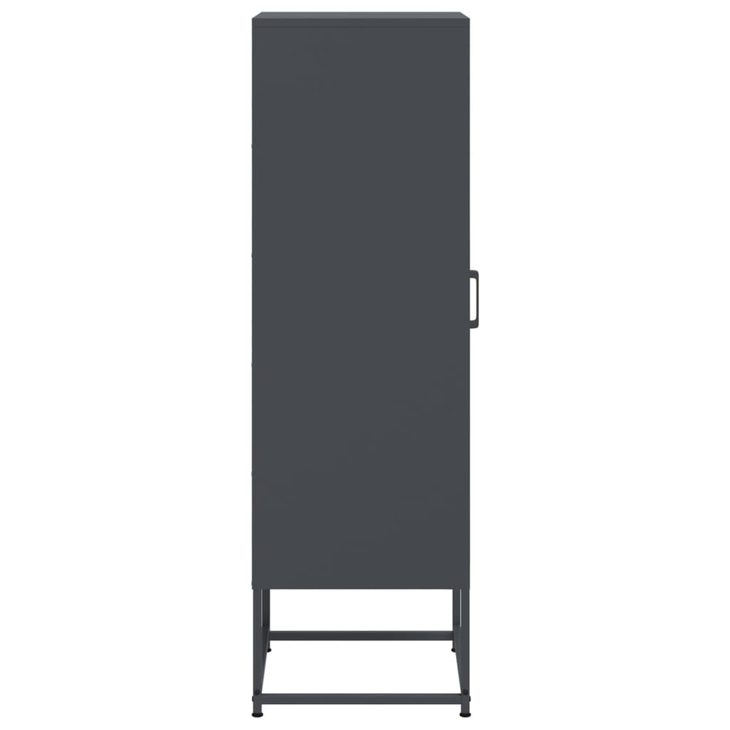 Hoge kast 36x39x123 cm staal antracietkleurig is nu te koop bij PeponiXL, paradijselijk wonen!