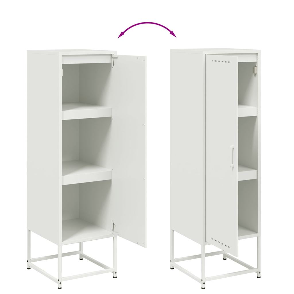 Hoge kast 36x39x123 cm staal wit is nu te koop bij PeponiXL, paradijselijk wonen!