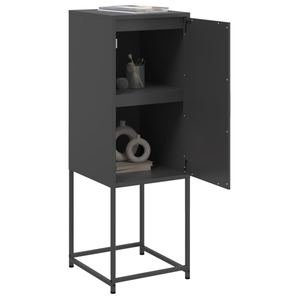 Hoge kast 36x39x107 cm staal zwart is nu te koop bij PeponiXL, paradijselijk wonen!