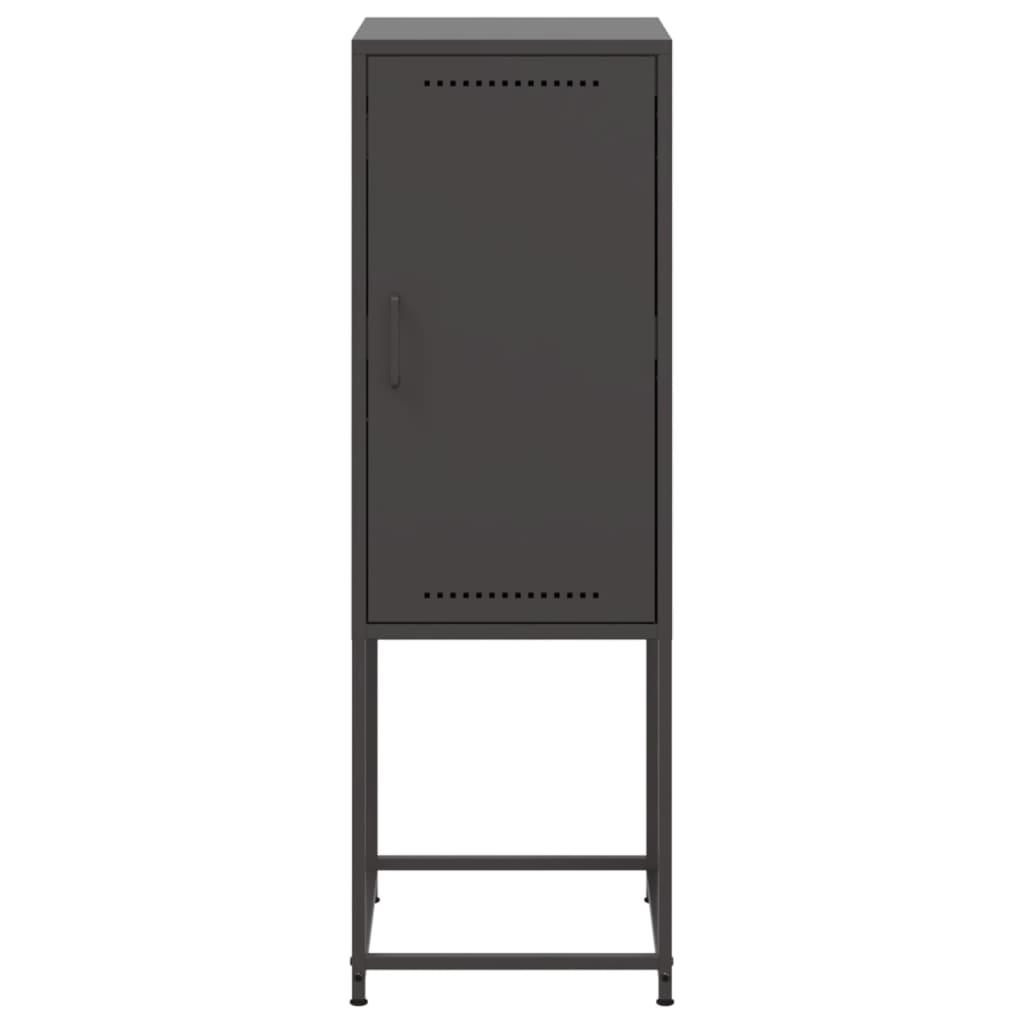 Hoge kast 36x39x107 cm staal zwart is nu te koop bij PeponiXL, paradijselijk wonen!