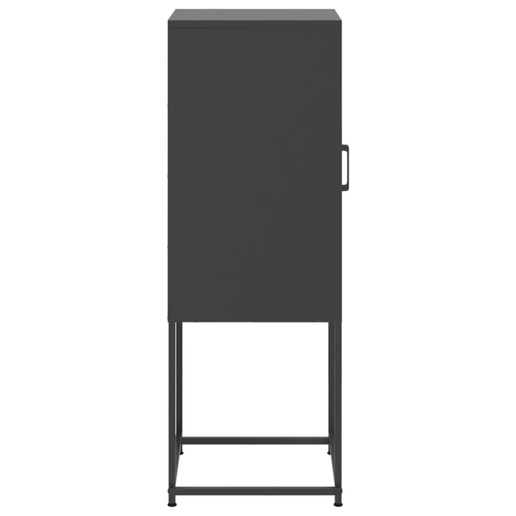 Hoge kast 36x39x107 cm staal zwart is nu te koop bij PeponiXL, paradijselijk wonen!