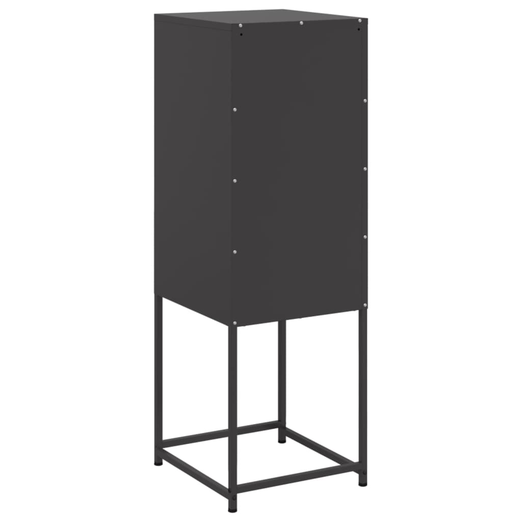 Hoge kast 36x39x107 cm staal zwart is nu te koop bij PeponiXL, paradijselijk wonen!