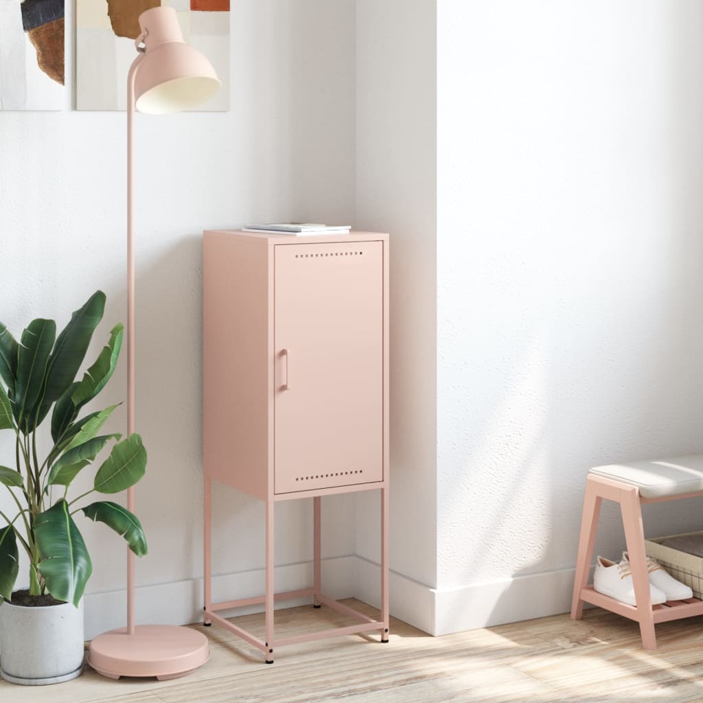 Hoge kast 36x39x107 cm staal roze is nu te koop bij PeponiXL, paradijselijk wonen!