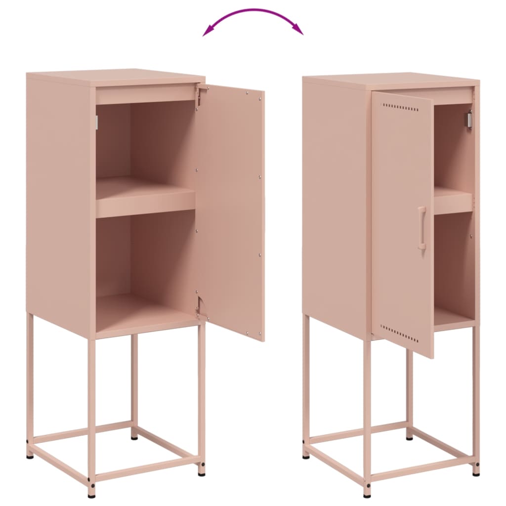 Hoge kast 36x39x107 cm staal roze is nu te koop bij PeponiXL, paradijselijk wonen!