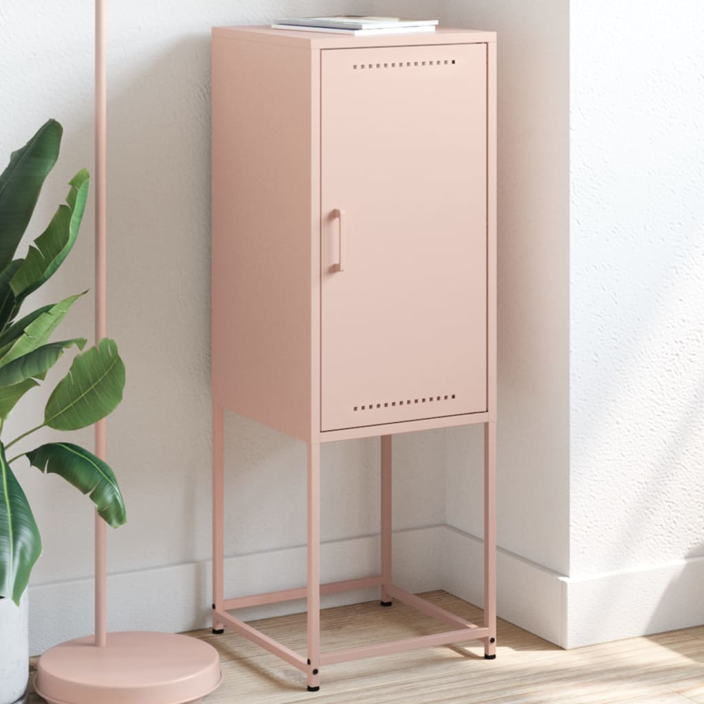 Hoge kast 36x39x107 cm staal roze is nu te koop bij PeponiXL, paradijselijk wonen!