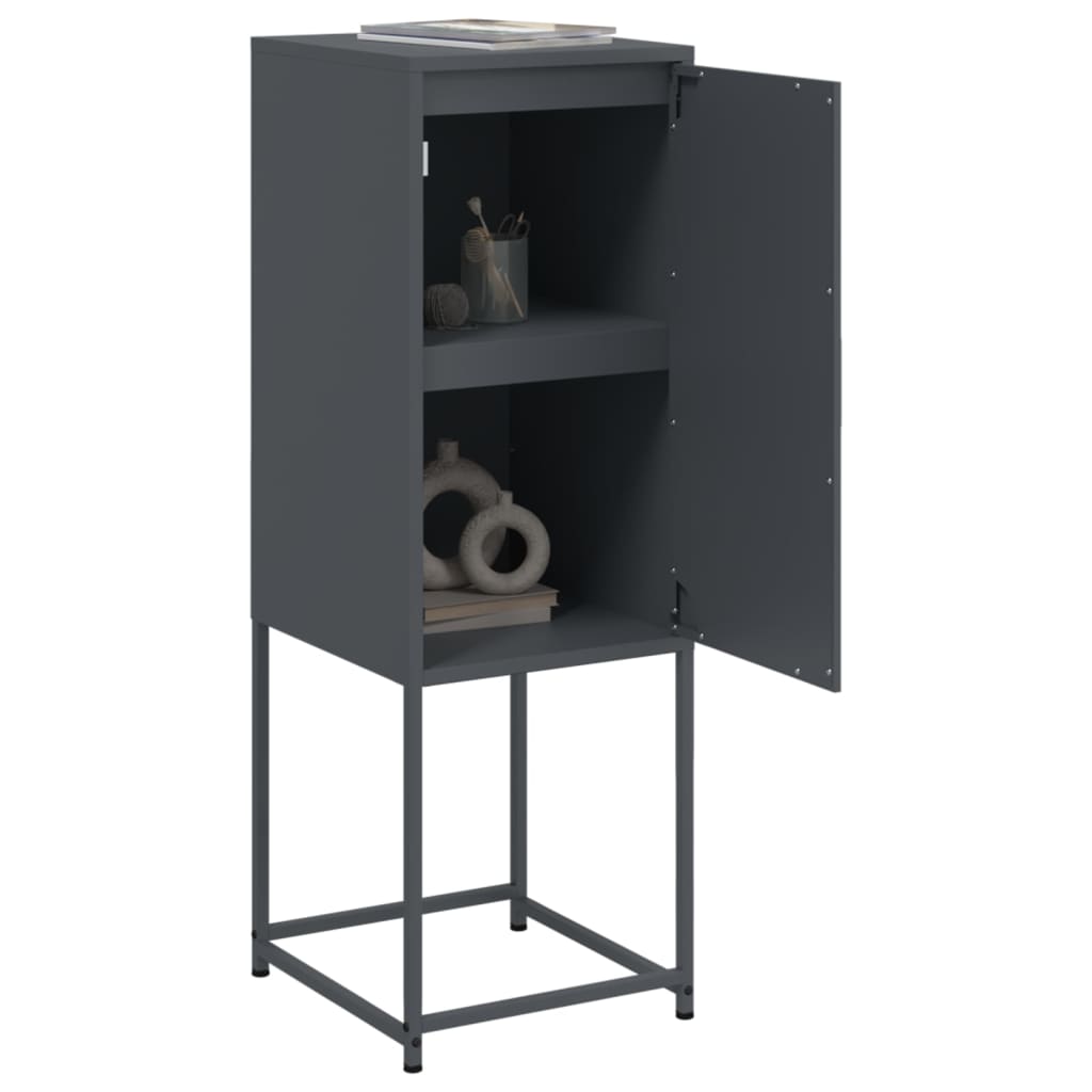 Hoge kast 36x39x107 cm staal antracietkleurig is nu te koop bij PeponiXL, paradijselijk wonen!
