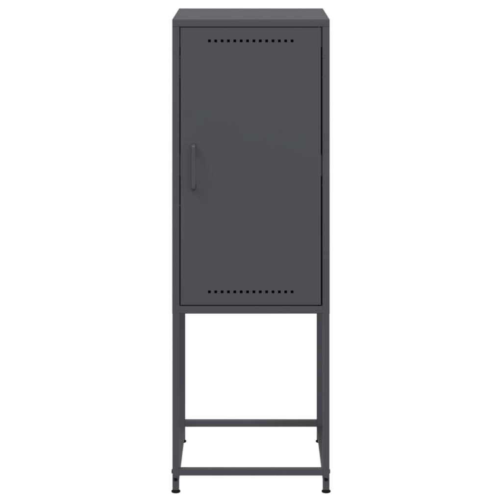 Hoge kast 36x39x107 cm staal antracietkleurig is nu te koop bij PeponiXL, paradijselijk wonen!