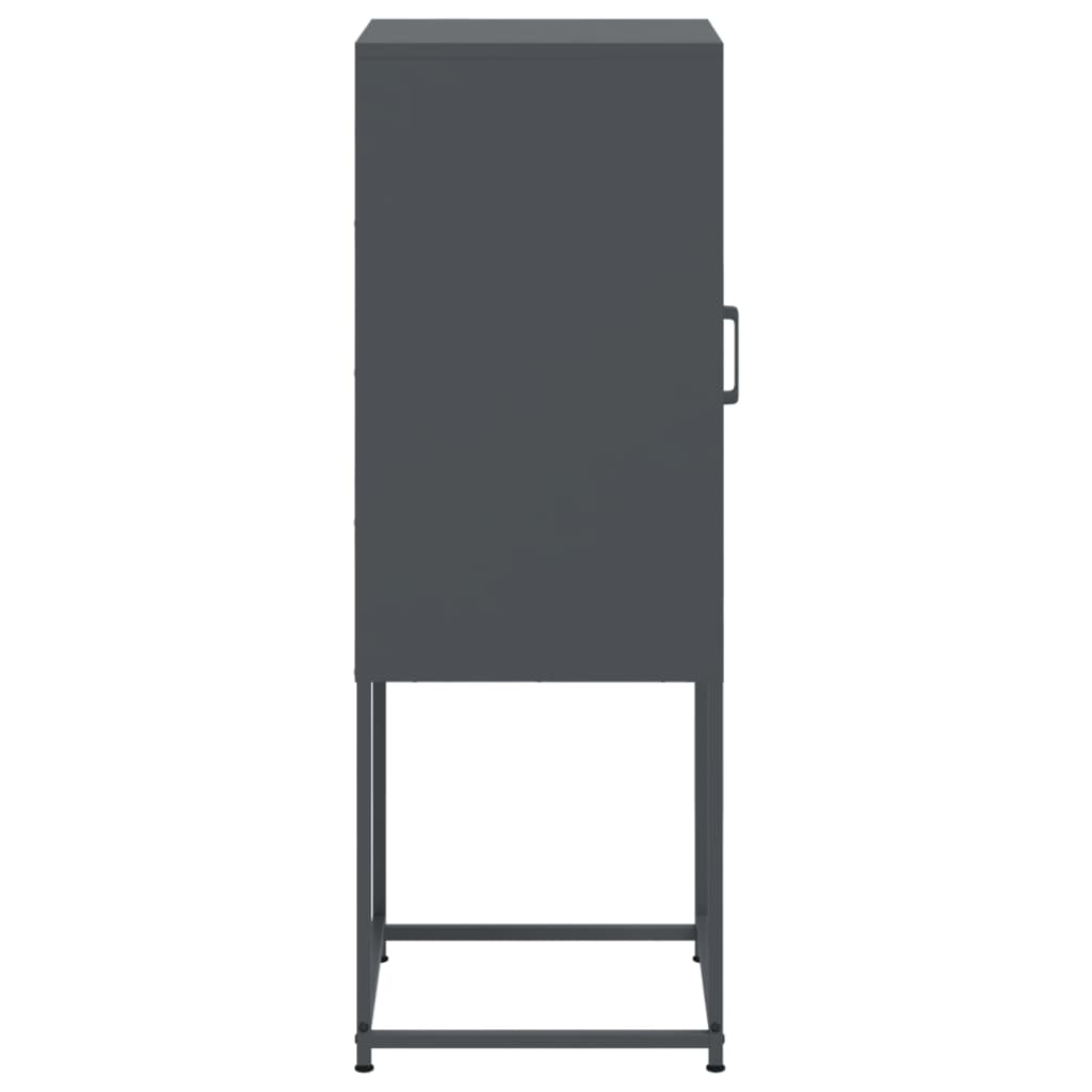 Hoge kast 36x39x107 cm staal antracietkleurig is nu te koop bij PeponiXL, paradijselijk wonen!