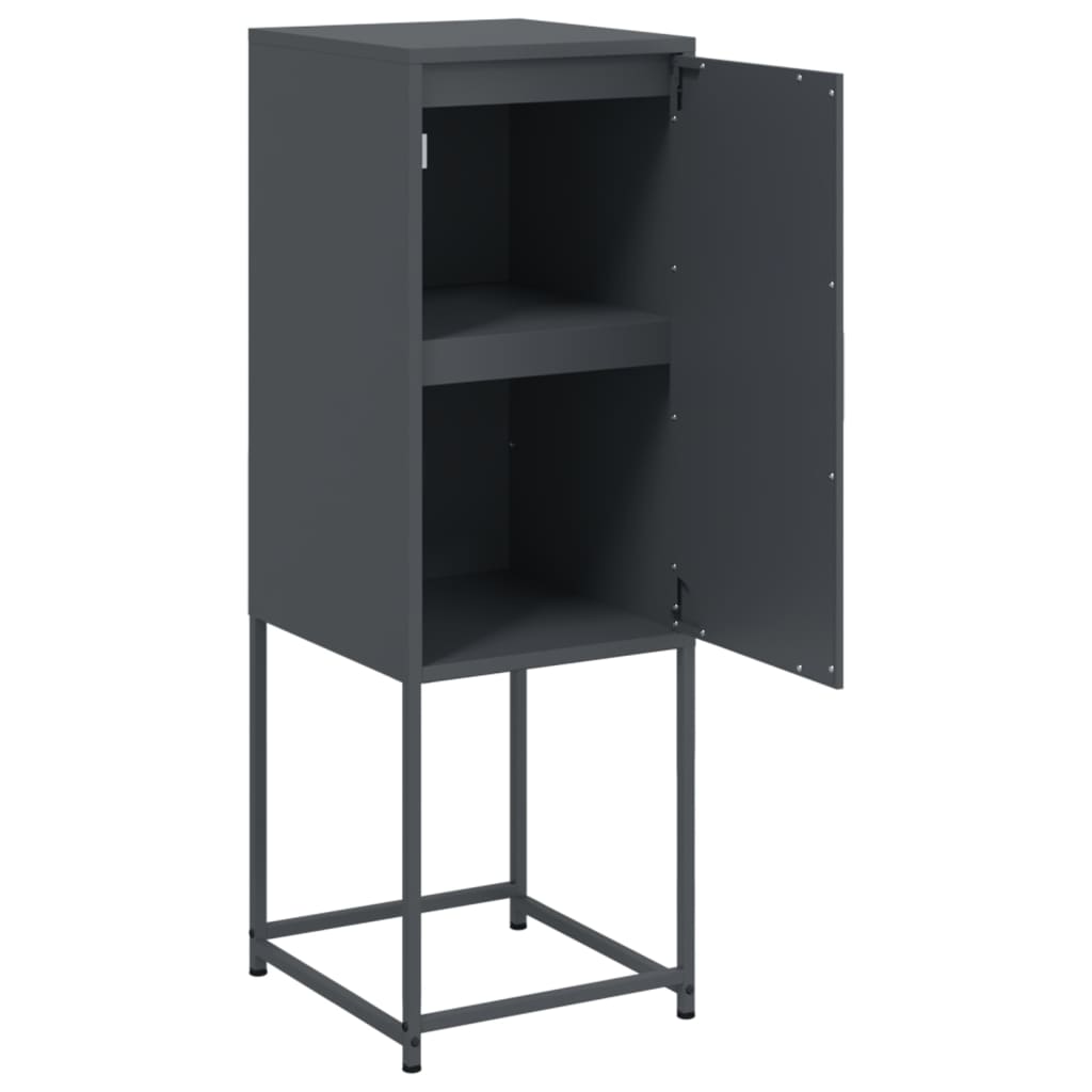 Hoge kast 36x39x107 cm staal antracietkleurig is nu te koop bij PeponiXL, paradijselijk wonen!