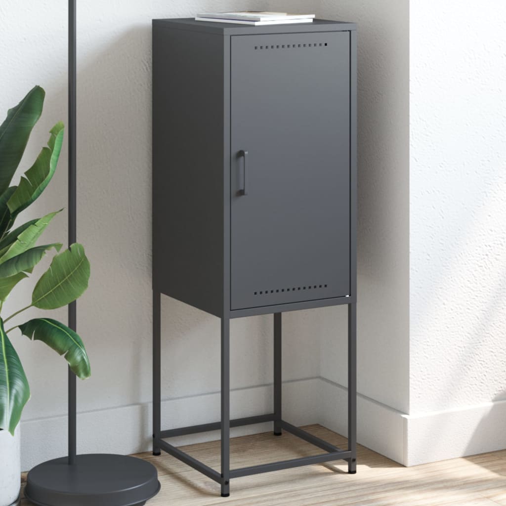 Hoge kast 36x39x107 cm staal antracietkleurig is nu te koop bij PeponiXL, paradijselijk wonen!