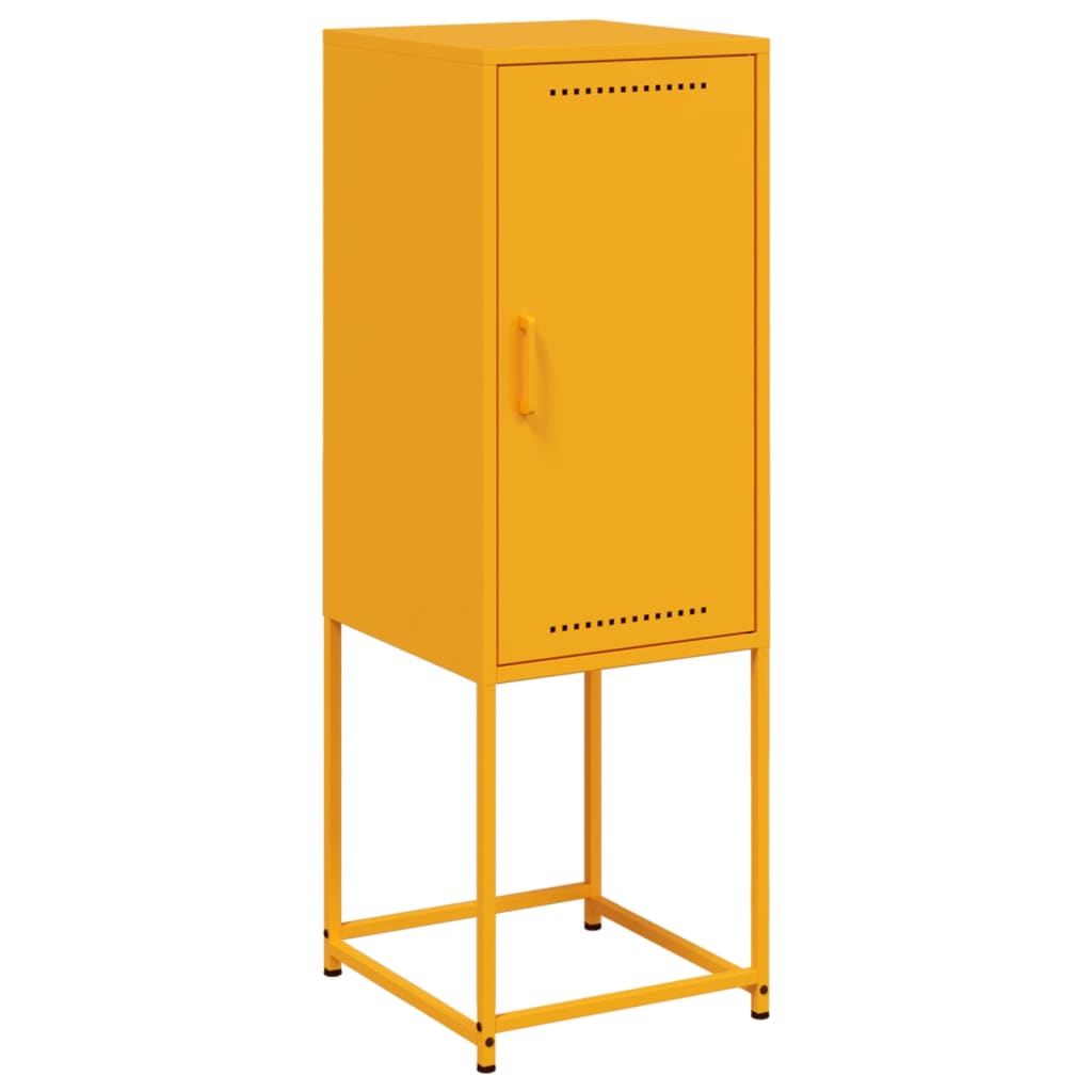 Hoge kast 36x39x107 cm staal mosterdgeel is nu te koop bij PeponiXL, paradijselijk wonen!
