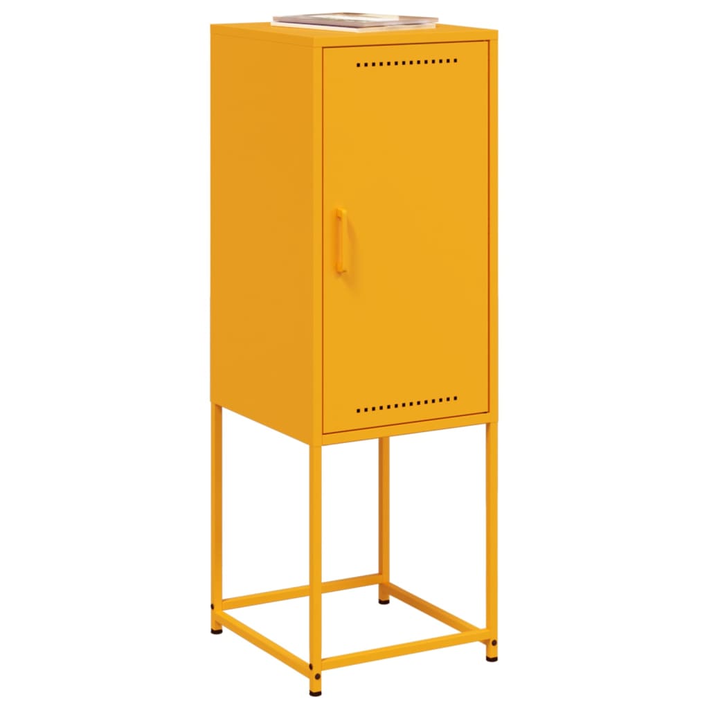 Hoge kast 36x39x107 cm staal mosterdgeel is nu te koop bij PeponiXL, paradijselijk wonen!