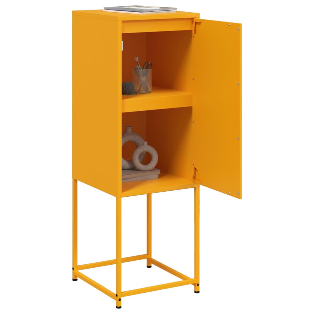 Hoge kast 36x39x107 cm staal mosterdgeel is nu te koop bij PeponiXL, paradijselijk wonen!