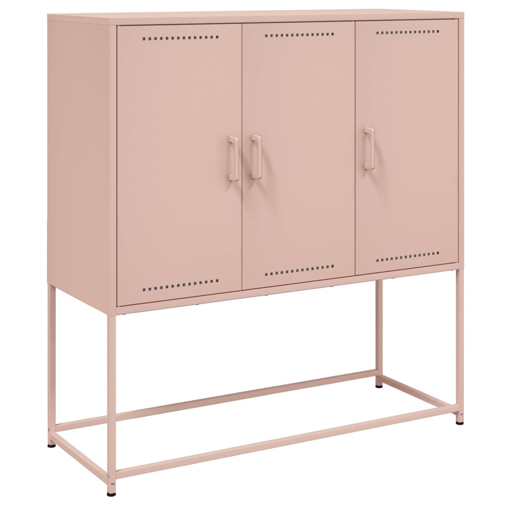 Hoge kast 100,5x39x107 cm staal roze is nu te koop bij PeponiXL, paradijselijk wonen!