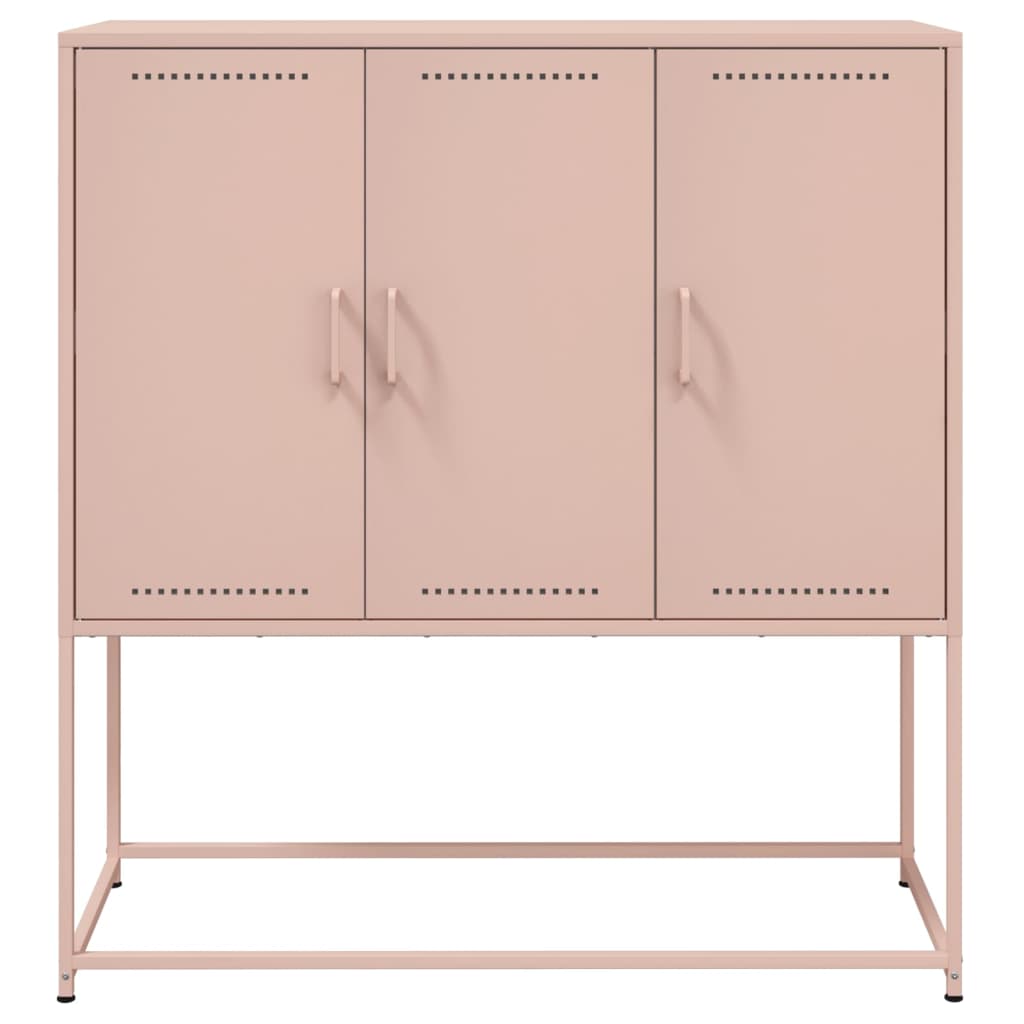 Hoge kast 100,5x39x107 cm staal roze is nu te koop bij PeponiXL, paradijselijk wonen!