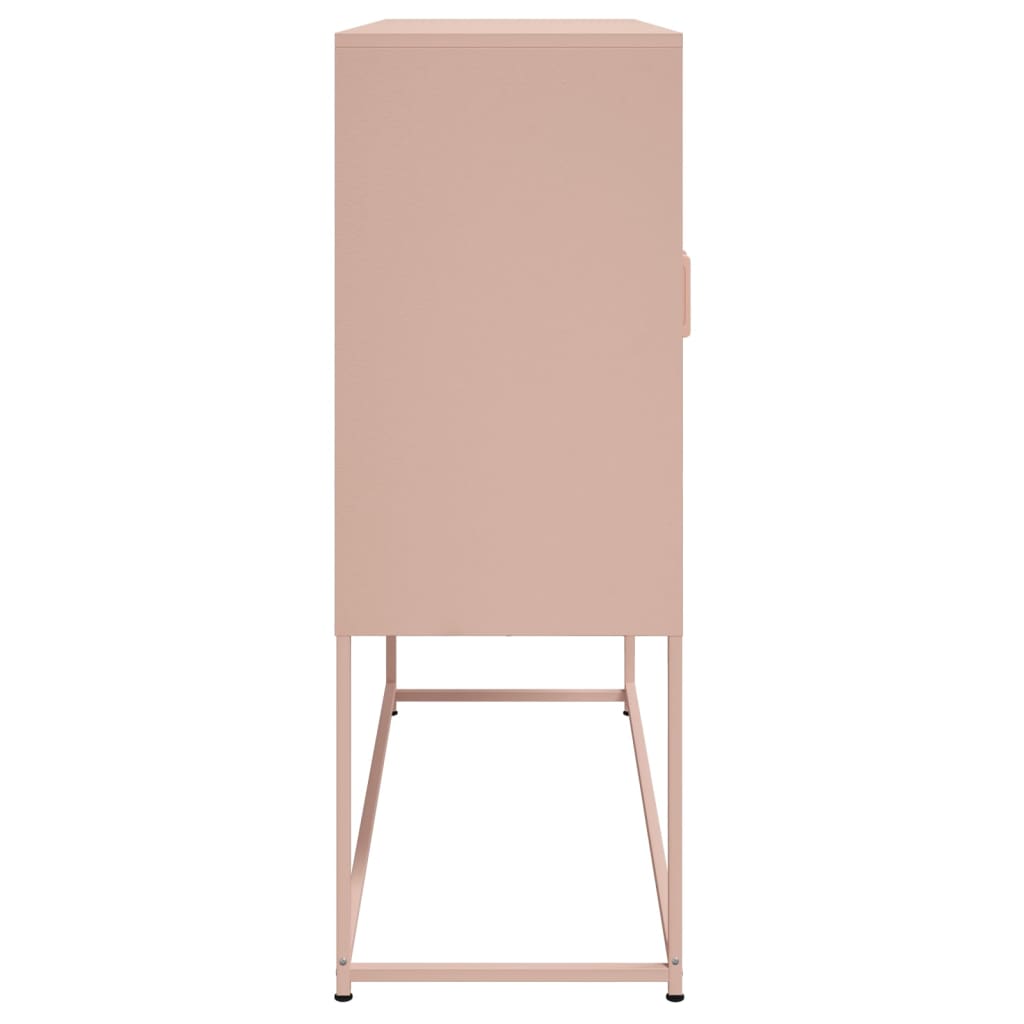 Hoge kast 100,5x39x107 cm staal roze is nu te koop bij PeponiXL, paradijselijk wonen!