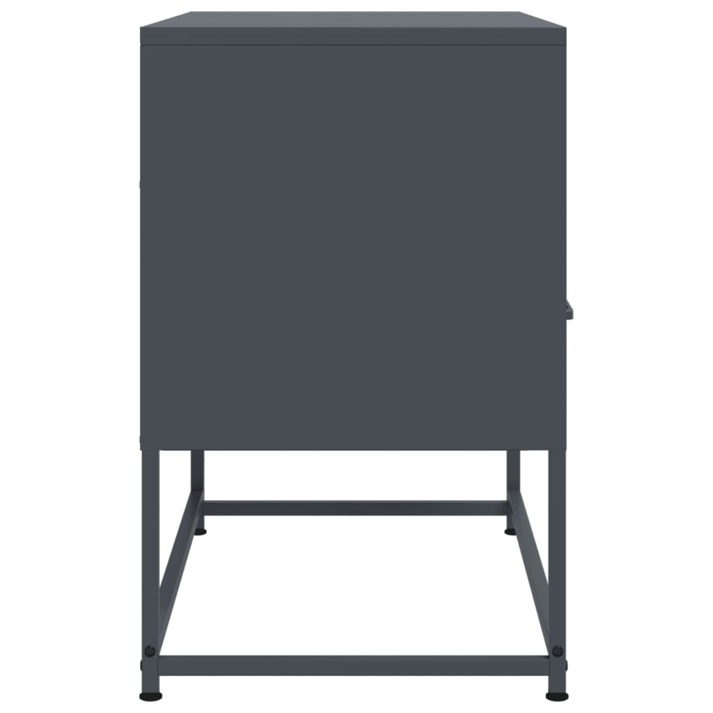 Tv-meubel 68x39x60,5 cm staal antracietkleurig is nu te koop bij PeponiXL, paradijselijk wonen!