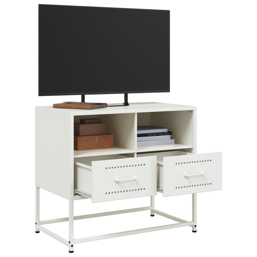 Tv-meubel 68x39x60,5 cm staal wit is nu te koop bij PeponiXL, paradijselijk wonen!