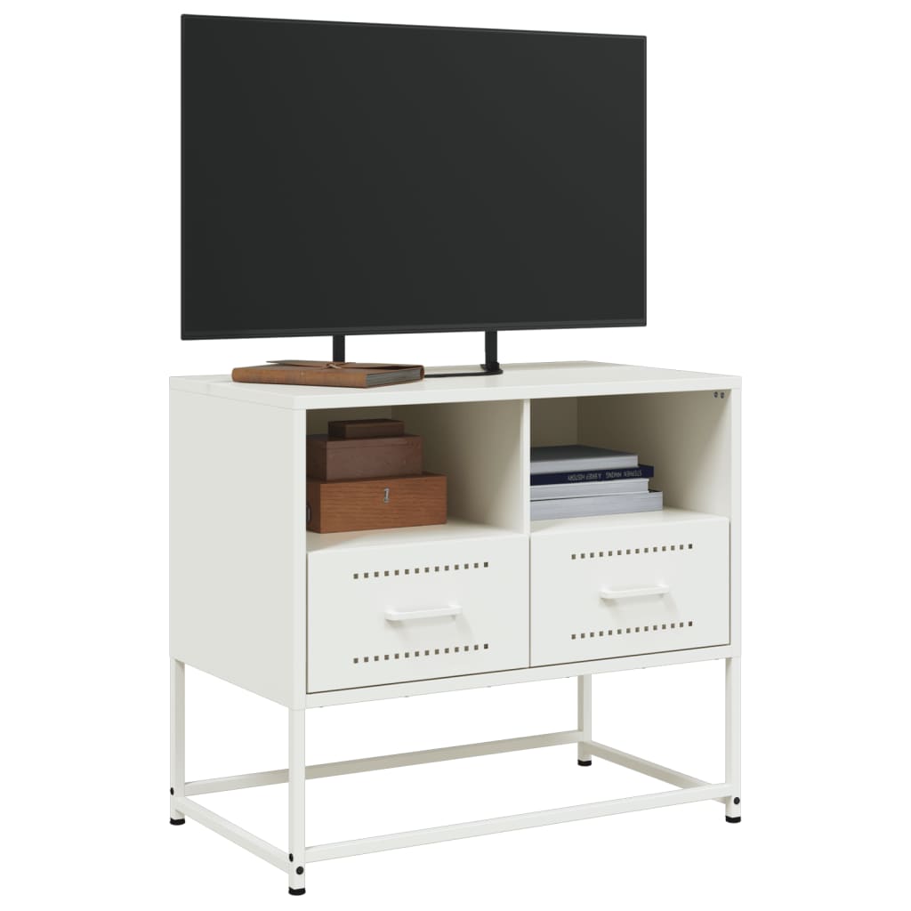 Tv-meubel 68x39x60,5 cm staal wit is nu te koop bij PeponiXL, paradijselijk wonen!