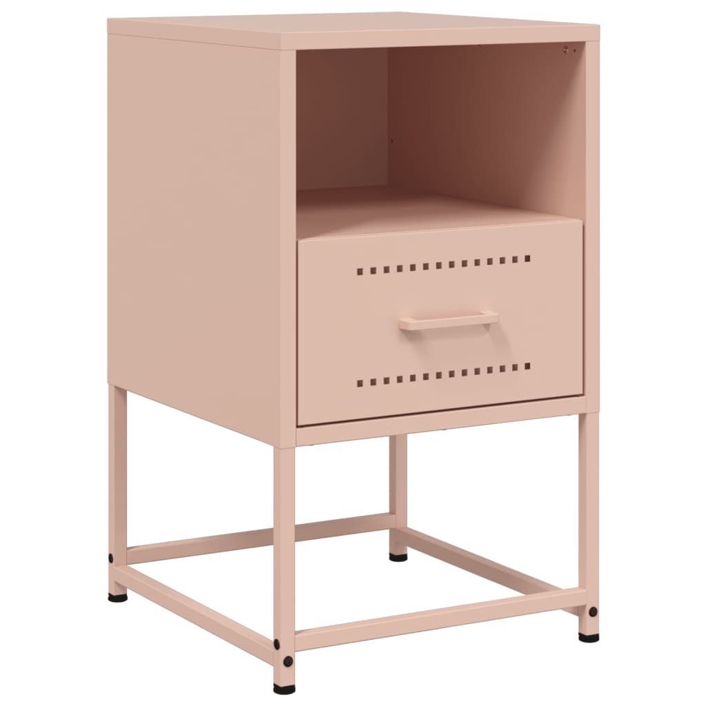 Nachtkastjes 2 st 36x39x60,5 cm staal roze is nu te koop bij PeponiXL, paradijselijk wonen!