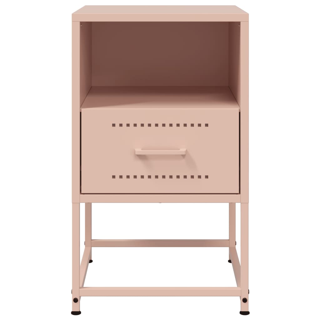 Nachtkastjes 2 st 36x39x60,5 cm staal roze is nu te koop bij PeponiXL, paradijselijk wonen!