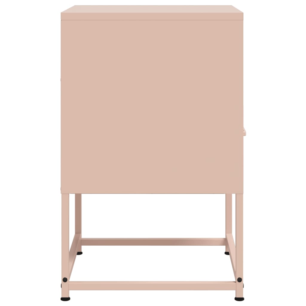 Nachtkastjes 2 st 36x39x60,5 cm staal roze is nu te koop bij PeponiXL, paradijselijk wonen!