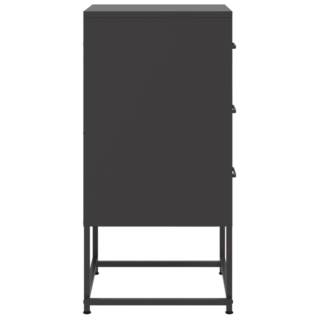 Nachtkastjes 2 st 36x39x78 cm staal zwart is nu te koop bij PeponiXL, paradijselijk wonen!