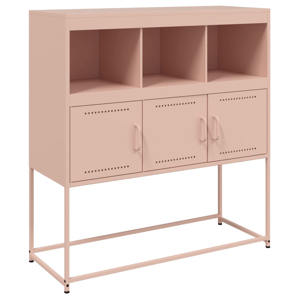 Dressoir 100,5x39x107 cm staal roze is nu te koop bij PeponiXL, paradijselijk wonen!