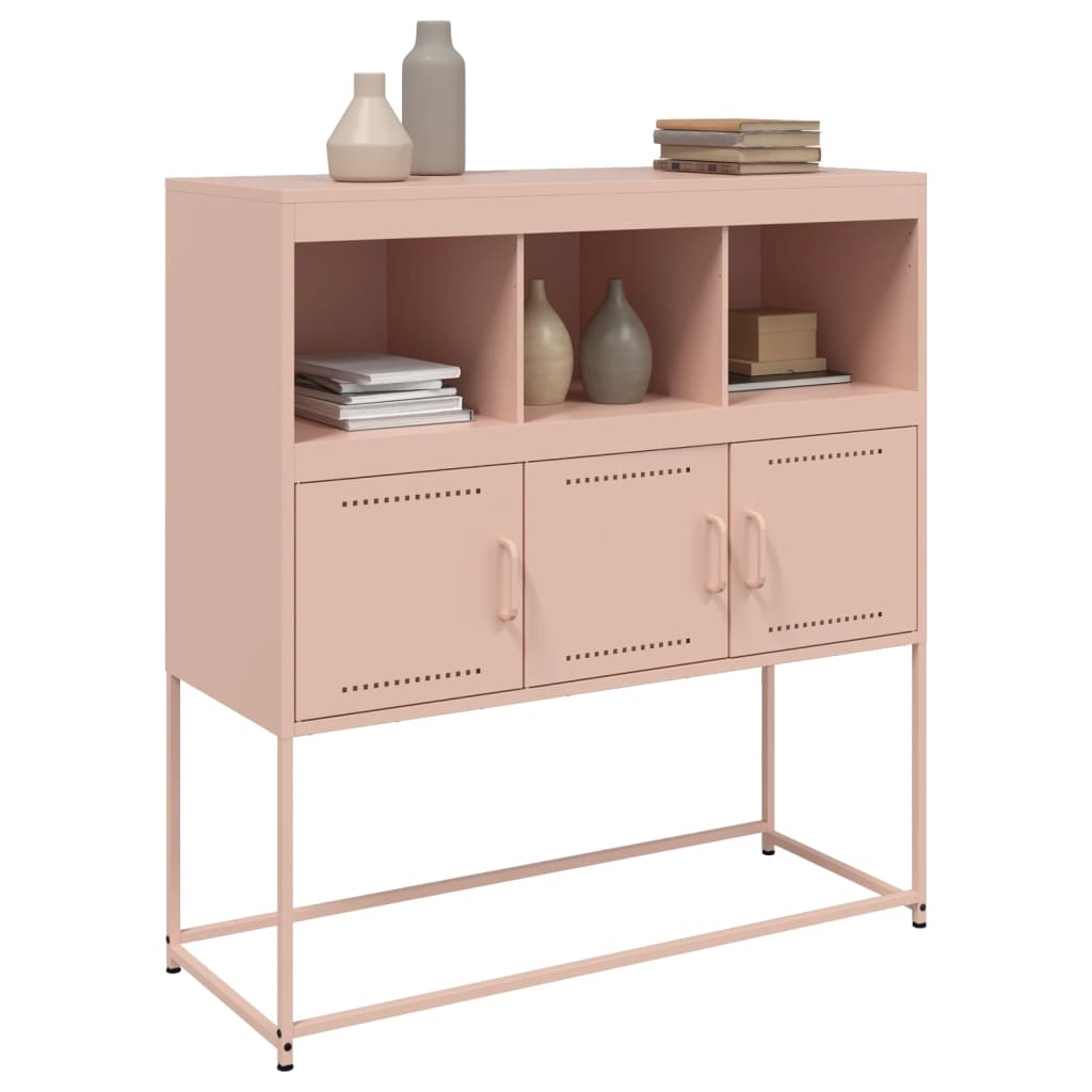 Dressoir 100,5x39x107 cm staal roze is nu te koop bij PeponiXL, paradijselijk wonen!
