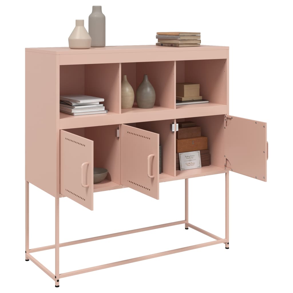 Dressoir 100,5x39x107 cm staal roze is nu te koop bij PeponiXL, paradijselijk wonen!