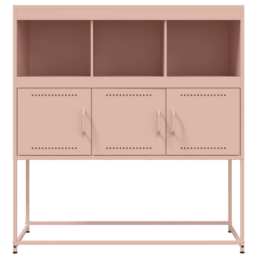 Dressoir 100,5x39x107 cm staal roze is nu te koop bij PeponiXL, paradijselijk wonen!