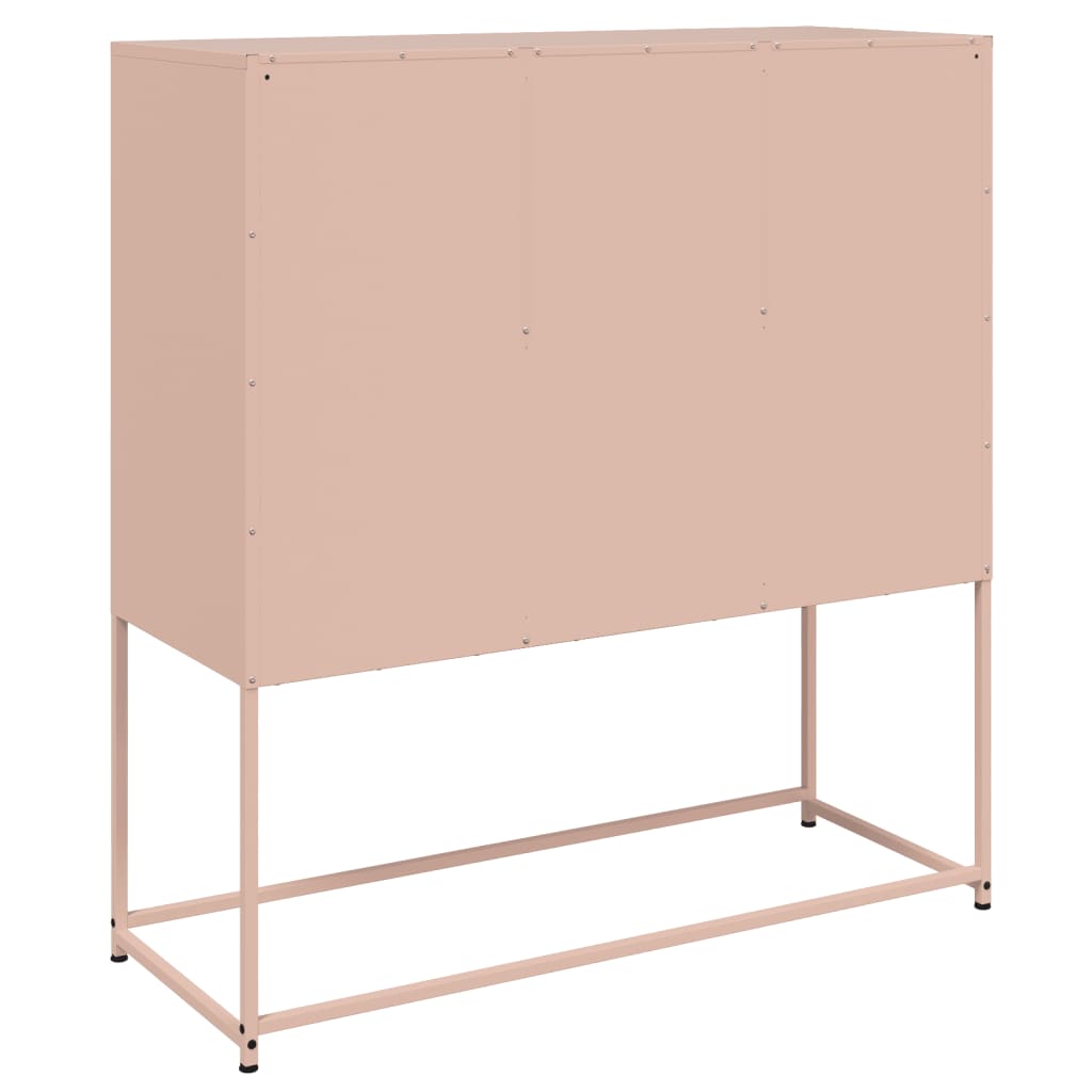 Dressoir 100,5x39x107 cm staal roze is nu te koop bij PeponiXL, paradijselijk wonen!