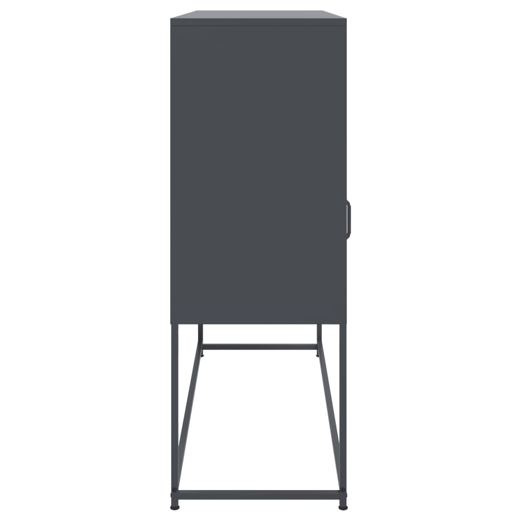 Dressoir 100,5x39x107 cm staal antracietkleurig is nu te koop bij PeponiXL, paradijselijk wonen!