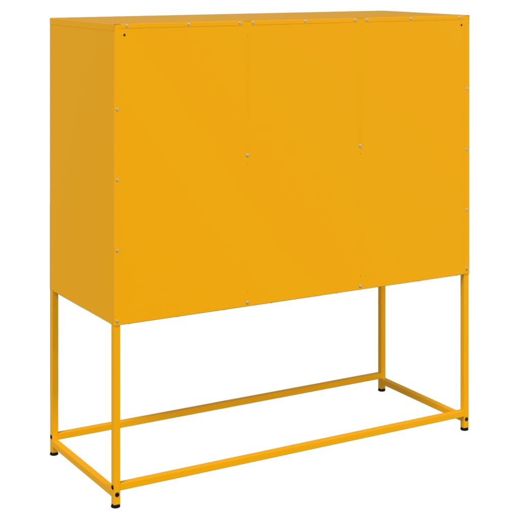 Dressoir 100,5x39x107 cm staal mosterdgeel is nu te koop bij PeponiXL, paradijselijk wonen!