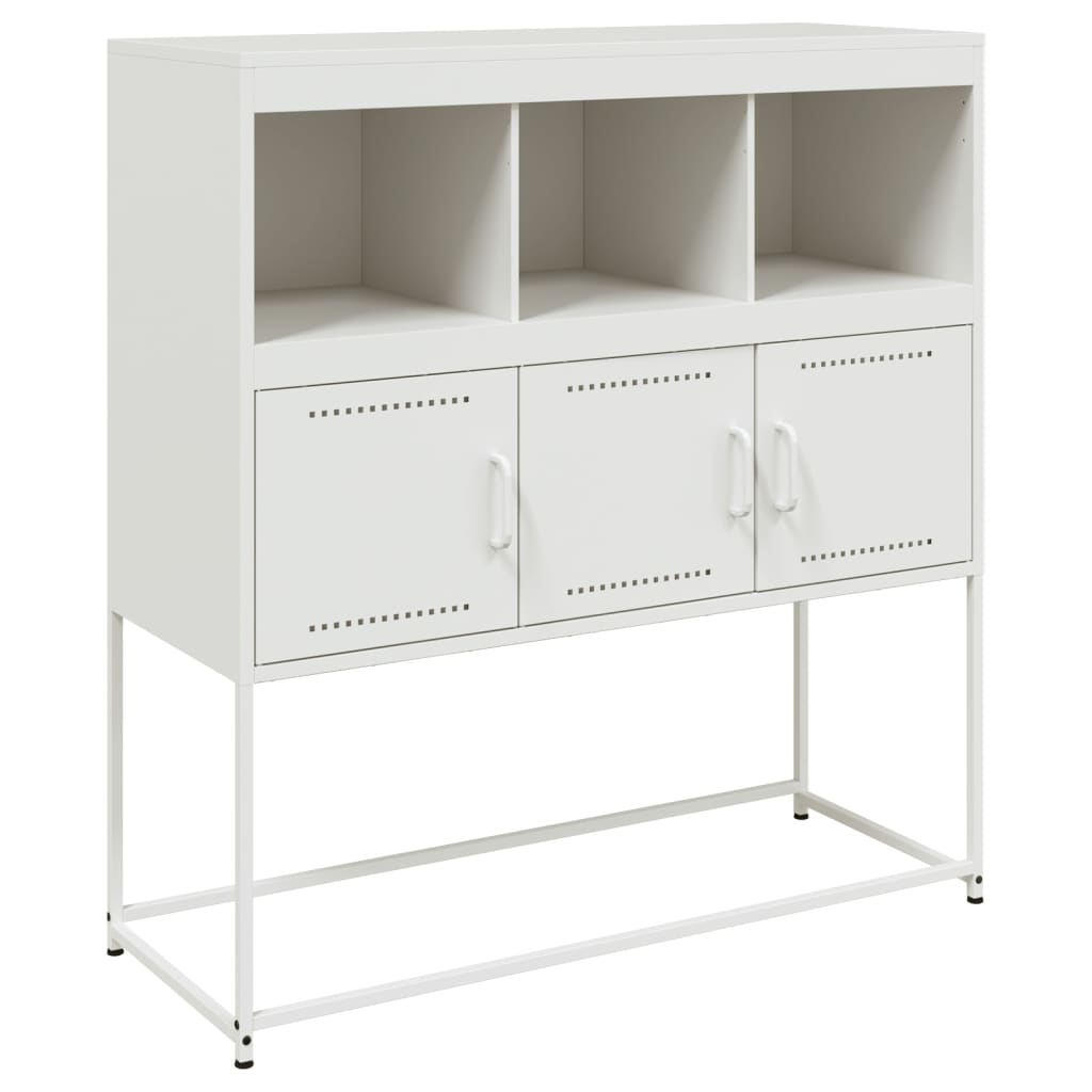 Dressoir 100,5x39x107 cm staal wit is nu te koop bij PeponiXL, paradijselijk wonen!