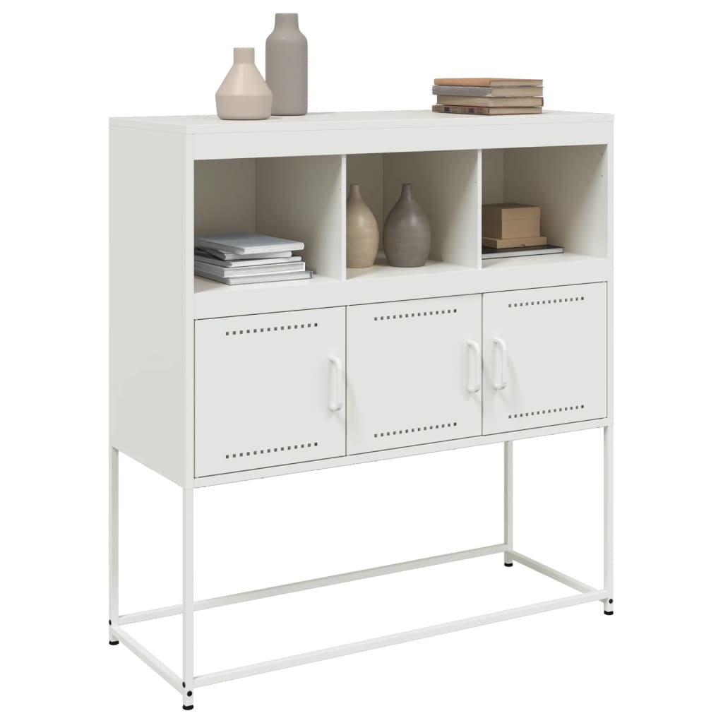 Dressoir 100,5x39x107 cm staal wit is nu te koop bij PeponiXL, paradijselijk wonen!