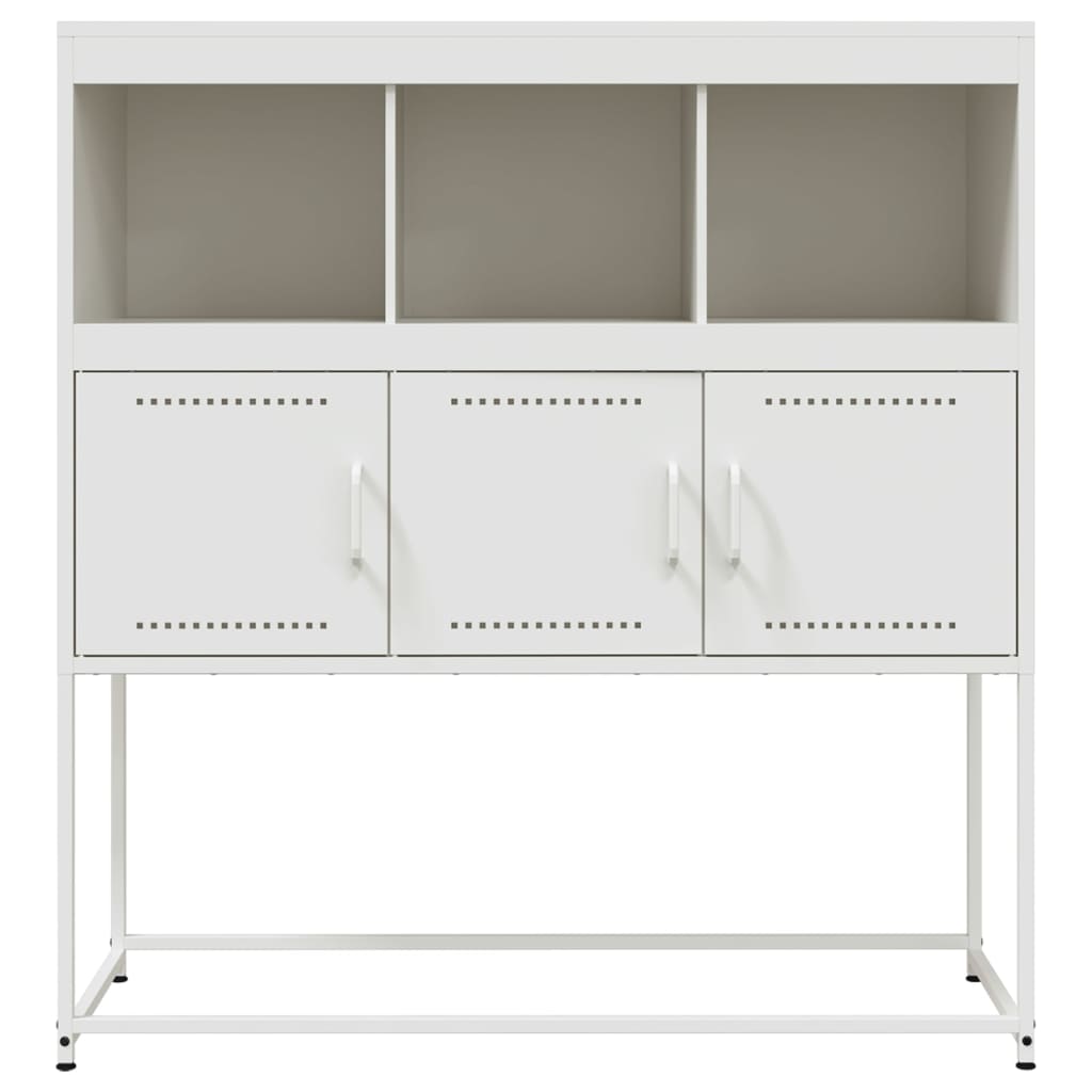 Dressoir 100,5x39x107 cm staal wit is nu te koop bij PeponiXL, paradijselijk wonen!