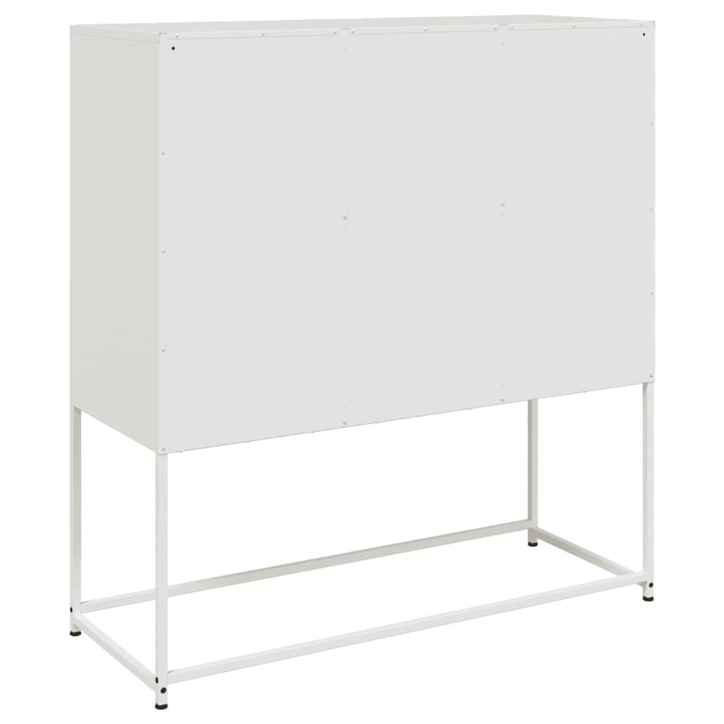 Dressoir 100,5x39x107 cm staal wit is nu te koop bij PeponiXL, paradijselijk wonen!